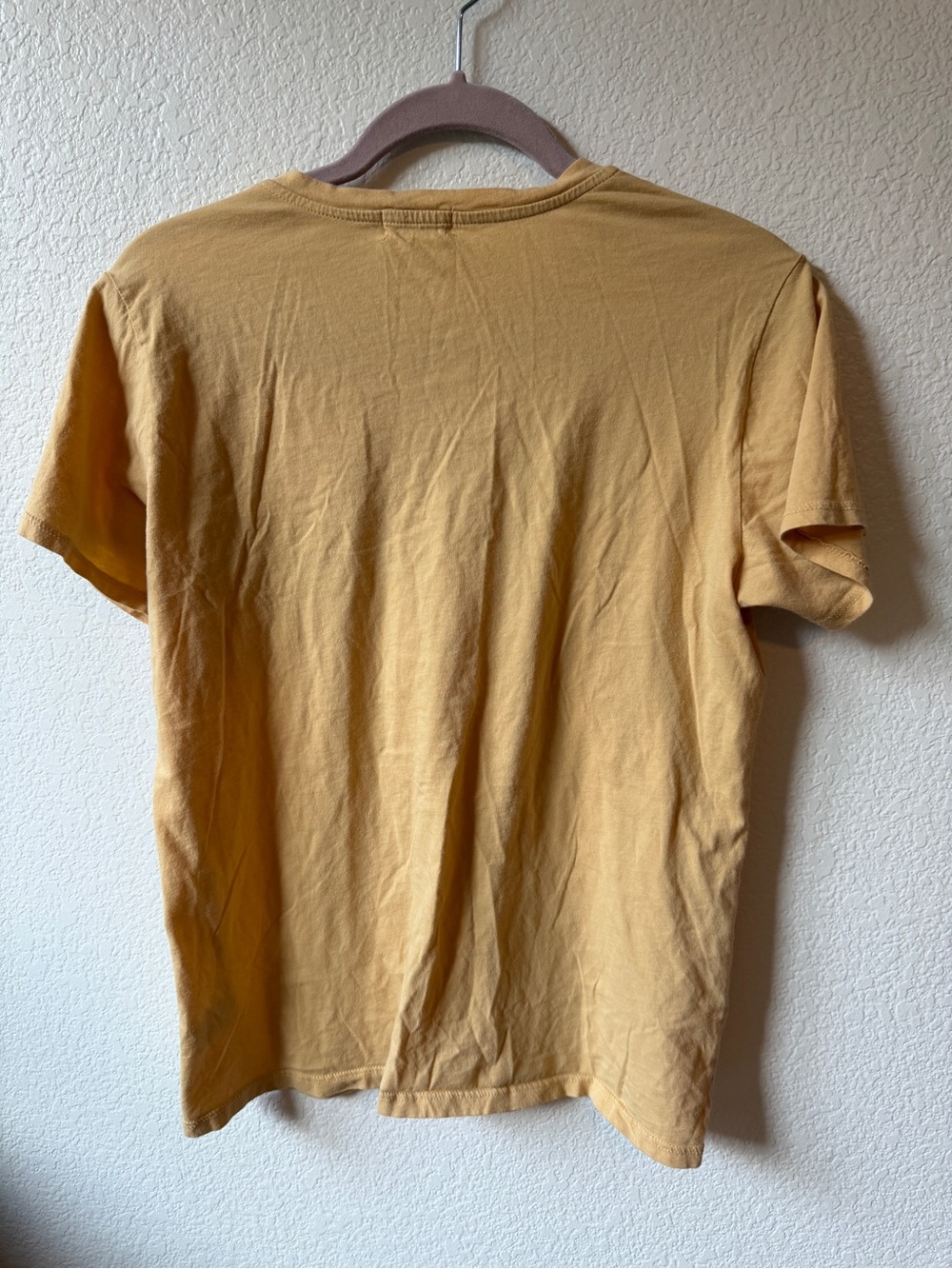 Altar'd State Mustard Yellow Tee with Brown Logo Detail - Picture 5 of 5